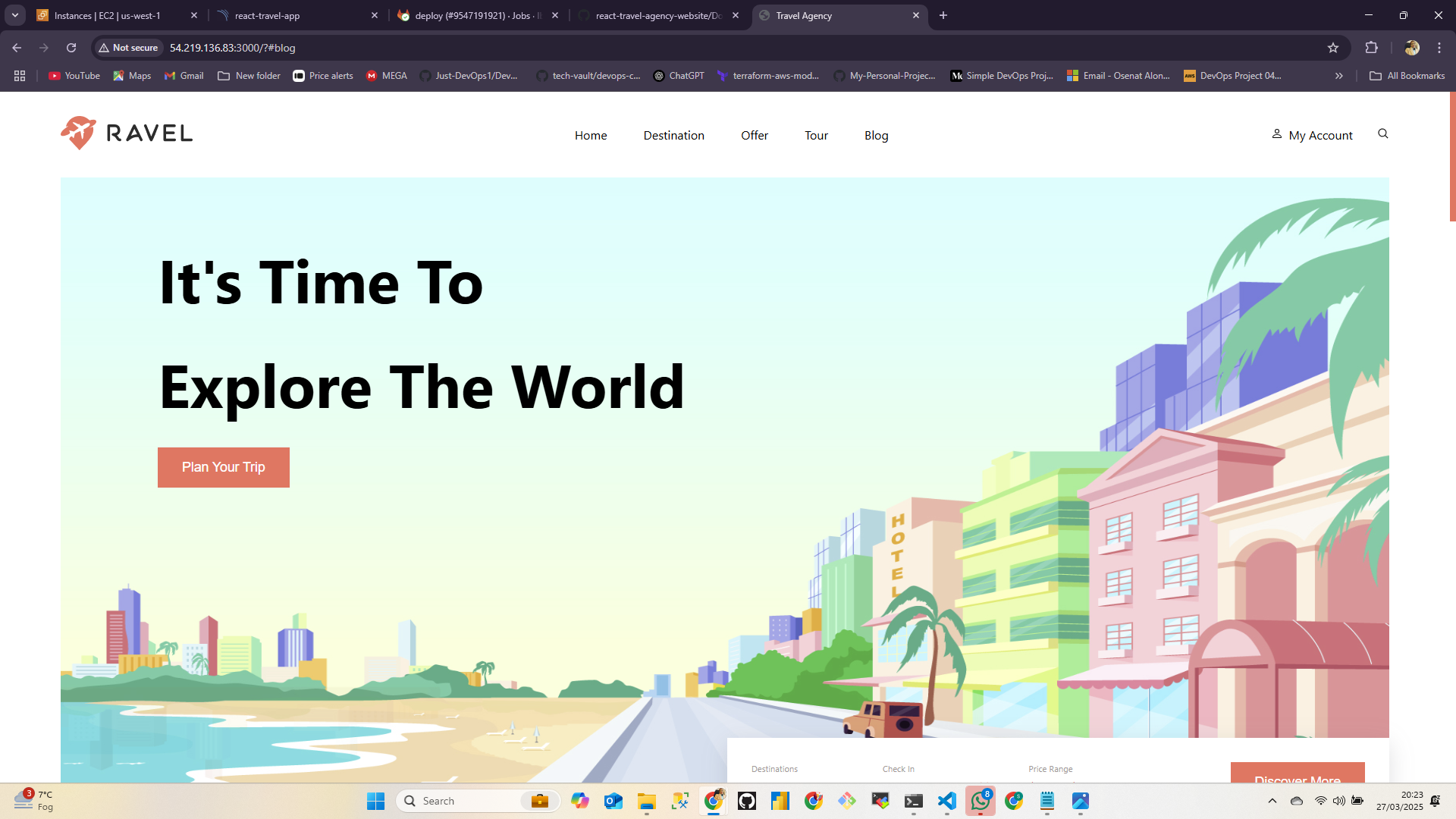Automating React Travel-App with GitLab CI/CD